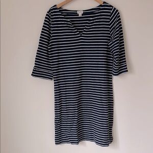 Hatley | 100% Cotton Nautical Stripe V Neck Dress | Size L
